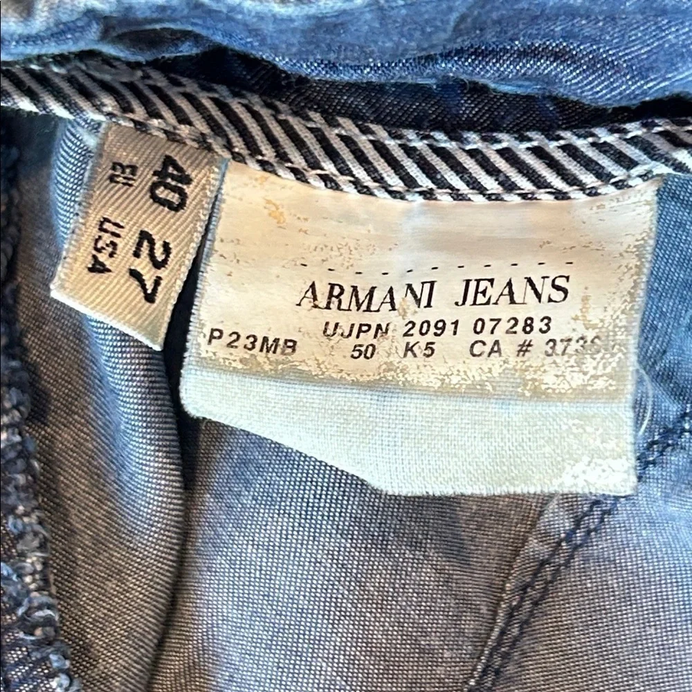 Armani Jeans Indigo series 009 Italy drawstring pants size 27